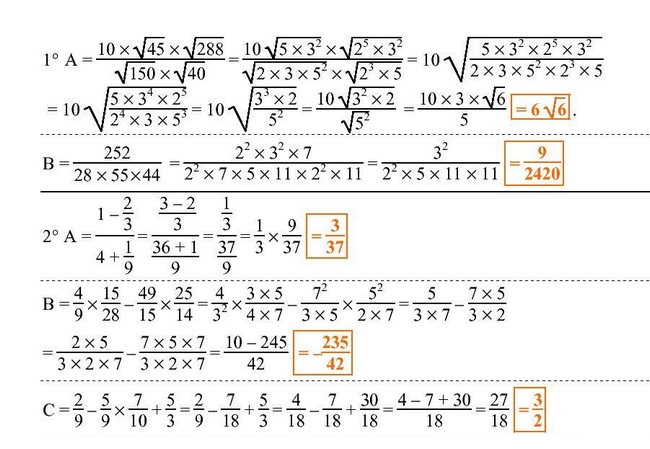 Racines Carrées Et Fractions : Corrigé Des Exercices De Maths En Seconde