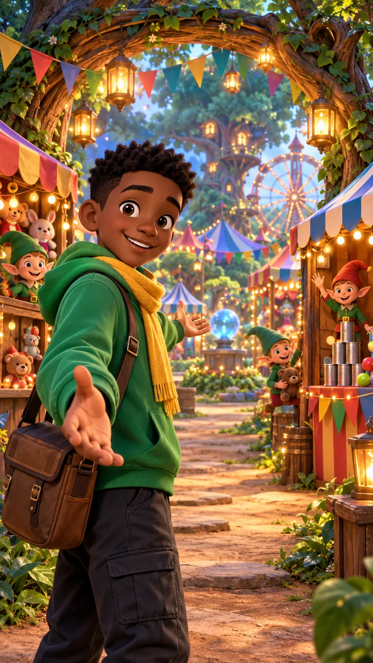 Noé, 16 ans, à l'entrée de la kermesse des lutins