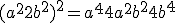 (a^2 + 2b^2)^2 = a^4 + 4a^2b^2 + 4b^4