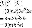 (k+1)^3 - (k+1)\\\\ = (3m + k) + 3k^2 + 2k \\\\= 3m + 3k^2 + 3k \\\\= 3(m + k^2 + k)