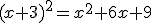 (x+3)^2=x^2+6x+9