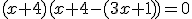 (x+4)(x+4-(3x+1))=0