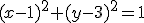 (x-1)^2+(y-3)^2=1
