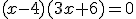 (x-4)(3x+6)=0