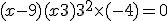 (x-9)(x+3)+3^2\times  (-4)=0