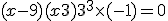(x-9)(x+3)+3^3\times  (-1)=0