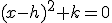 (x-h)^2+k=0