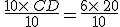 \,\frac{10\times  \,CD}{10}=\frac{6\times  \,20}{10}