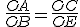 \,\frac{OA}{OB}=\frac{OC}{OE}