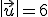 \|\vec{u}\|=6