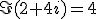 \Im(2+4i)=4