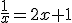 \frac{1}{x}=2x+1