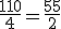 \frac{110}{4} = \frac{55}{2}