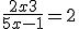 \frac{2x + 3}{5x - 1} = 2