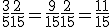 \frac{3}{5}+ \frac{2}{15}=\frac{9}{15}+ \frac{2}{15}=\frac{11}{15}