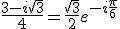 \frac{3-i\sqrt{3}}{4}=\frac{\sqrt{3}}{2}e^{-i\frac{\pi}{6}}