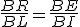 \frac{BR}{BL}=\frac{BE}{BI}