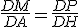\frac{DM}{DA}=\frac{DP}{DH}