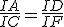 \frac{IA}{IC}=\frac{ID}{IF}