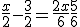 \frac{x}{2} - \frac{3}{2} = \frac{2x}{6} + \frac{5}{6}