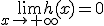 \lim_{x\to+\infty}h(x)=0