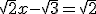 \sqrt{2}x - \sqrt{3} = \sqrt{2}