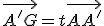 \vec{A'G}=t\vec{AA'}