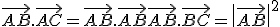 \vec{AB}.\vec{AC} = \vec{AB}.\vec{AB} + \vec{AB}.\vec{BC} = \|\vec{AB}\|^2