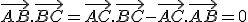 \vec{AB}.\vec{BC} = \vec{AC}.\vec{BC} - \vec{AC}.\vec{AB} = 0
