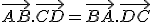 \vec{AB}.\vec{CD} = \vec{BA}.\vec{DC}