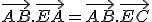 \vec{AB}.\vec{EA} = \vec{AB}.\vec{EC}