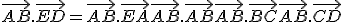 \vec{AB}.\vec{ED} = \vec{AB}.\vec{EA} + \vec{AB}.\vec{AB} + \vec{AB}.\vec{BC} + \vec{AB}.\vec{CD}