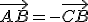 \vec{AB}=-\vec{CB}