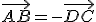 \vec{AB}=-\vec{DC}