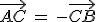 \vec{AC}\,=\,-\vec{CB}