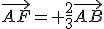 \vec{AF}= \frac{2}{3}\vec{AB}