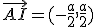 \vec{AI} = (-\frac{a}{2},\frac{a}{2})