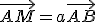 \vec{AM}=a\vec{AB}