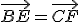 \vec{BE}=\vec{CF}