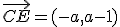 \vec{CE} = (-a,a-1)