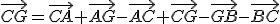 \vec{CG}=\vec{CA}+\vec{AG}-\vec{AC}+\vec{CG}-\vec{GB}-\vec{BC}