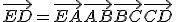 \vec{ED} = \vec{EA} + \vec{AB} + \vec{BC} + \vec{CD}
