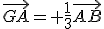 \vec{GA}= \frac{1}{3}\vec{AB}