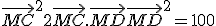 \vec{MC}^2+2\vec{MC}.\vec{MD}+\vec{MD}^2 = 100