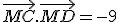 \vec{MC}.\vec{MD}=-9