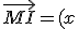 \vec{MI} = (x;y)