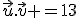 \vec{u}.\vec{v} =13