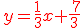 {\color{DarkRed}\,y=\frac{1}{3}x+\frac{\,7}{3}}