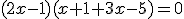 (2x-1)(x+1+3x-5)=0