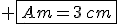  \fbox{Am=3\,cm}